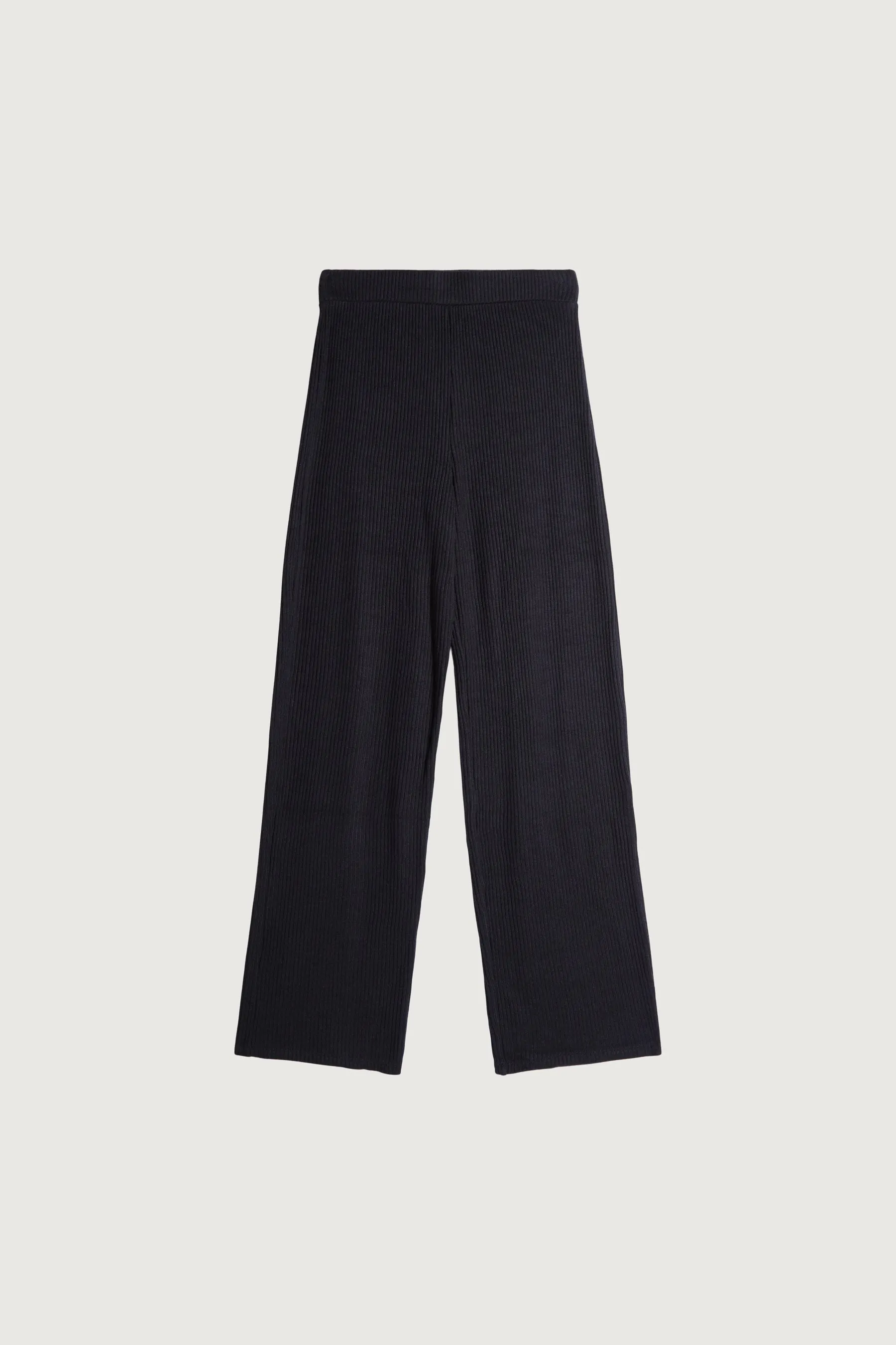 Rib Knit Straight Leg Pant