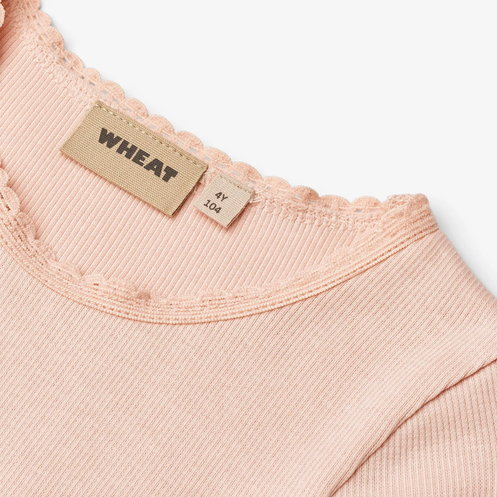 Rib T-shirt S/S Katie - powder