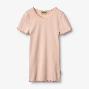 Rib T-shirt S/S Katie - powder