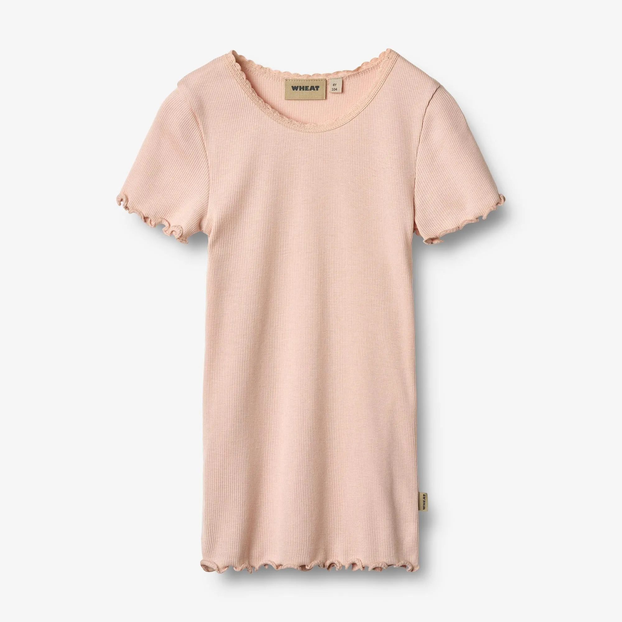 Rib T-shirt S/S Katie - powder