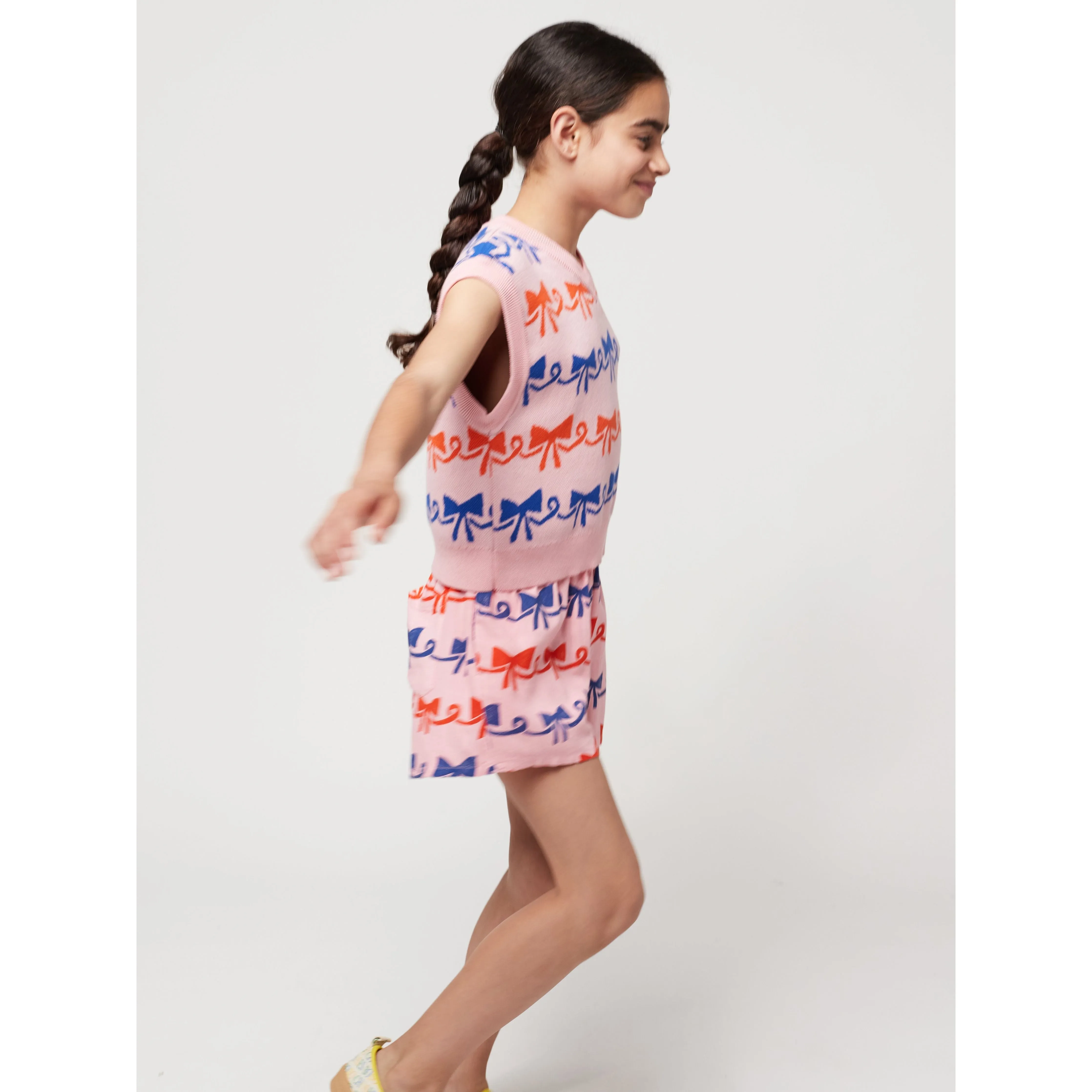 Ribbon Bow All Over Woven Shorts
