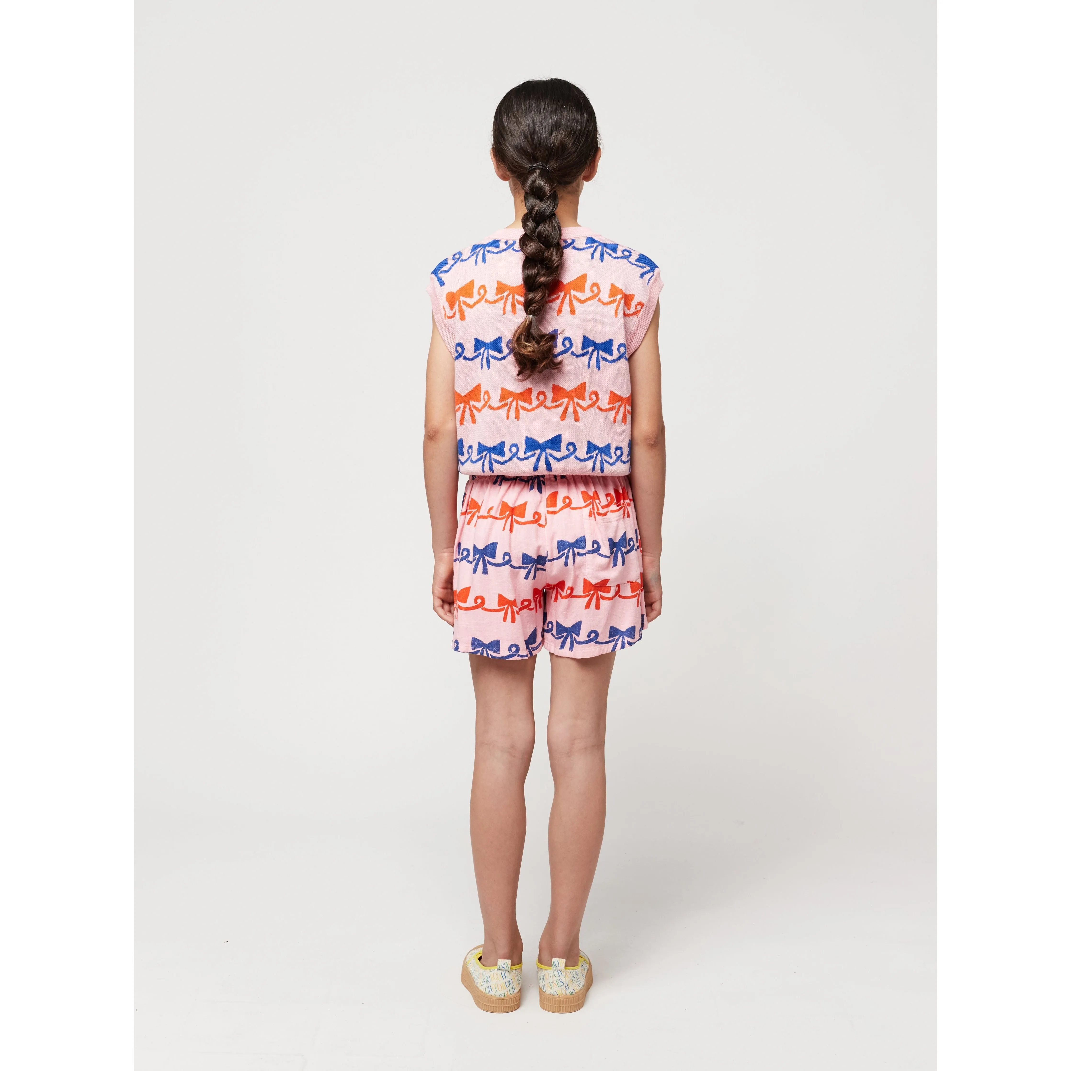 Ribbon Bow All Over Woven Shorts
