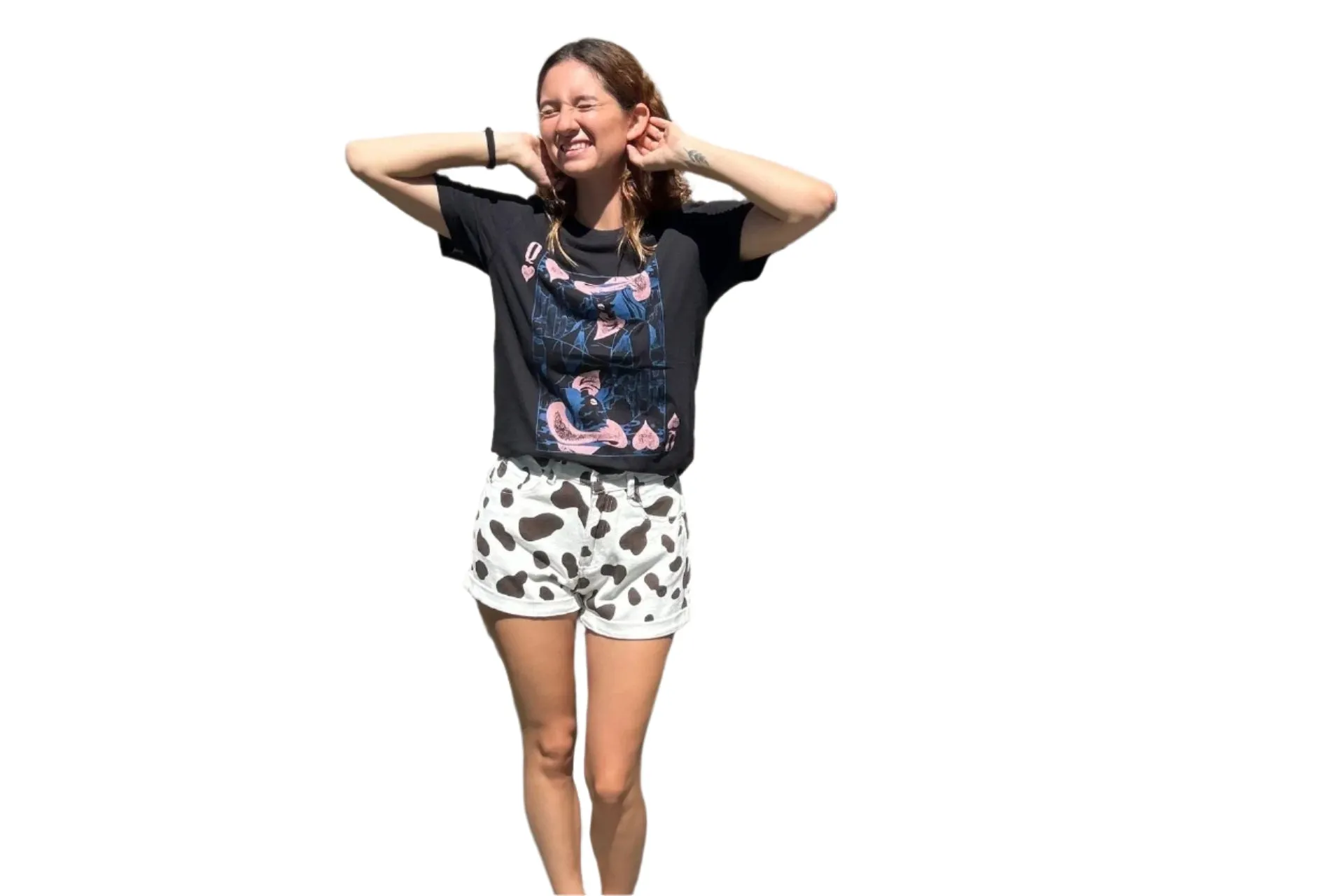 Rodeo Muse Cow Print Shorts