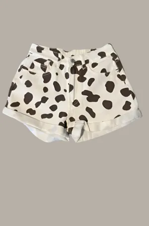 Rodeo Muse Cow Print Shorts