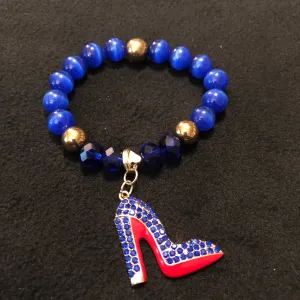 Royal Blue Gaudy Red Bottom