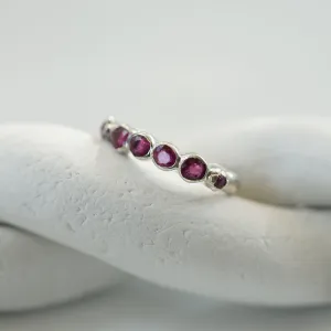 Rubies sterling silver ear cuff