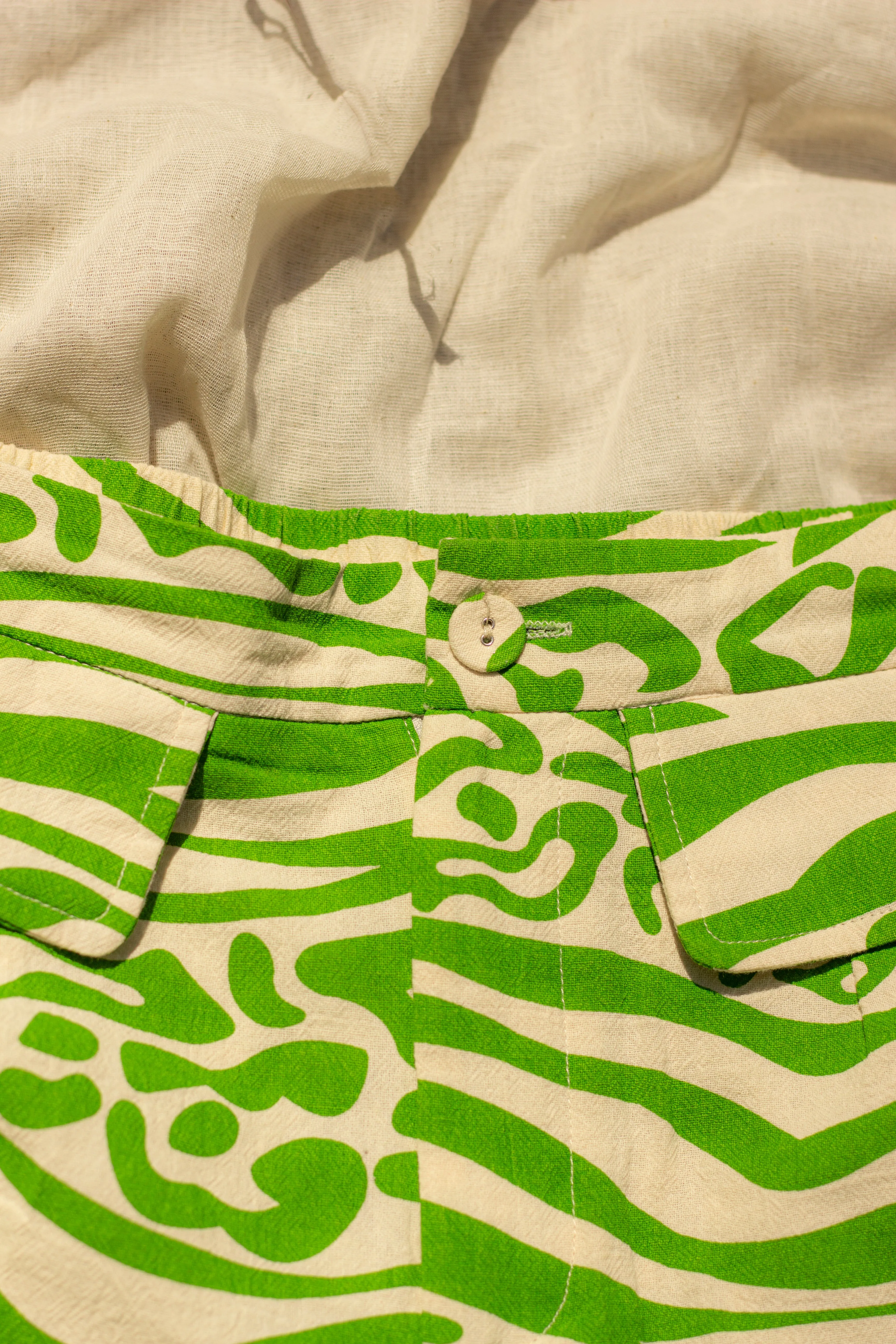Safari Print High Waisted Shorts
