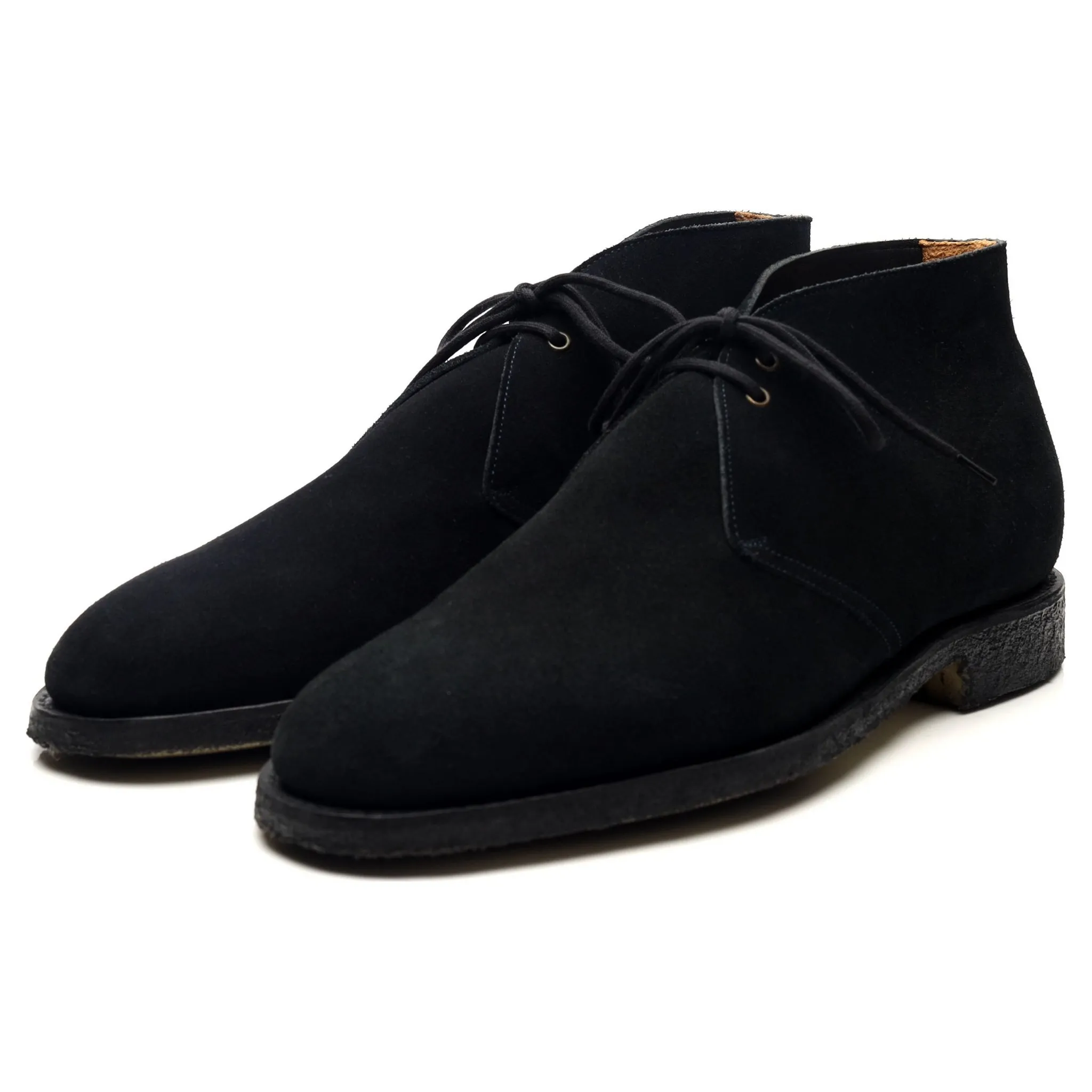 'Sahara' Black Suede Chukka Boots UK 8.5 F