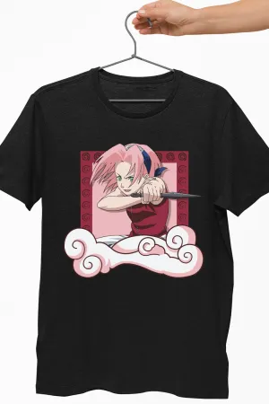 Sakura Black Tshirt
