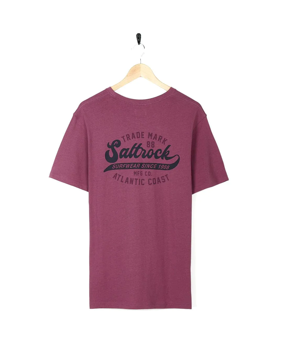 Saltrock Mens Home Run T-Shirt Dark Pink
