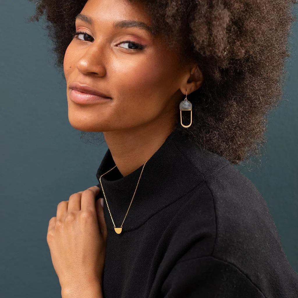Scout Curated Wears Modern Stone Chandelier Earrings - Lapis