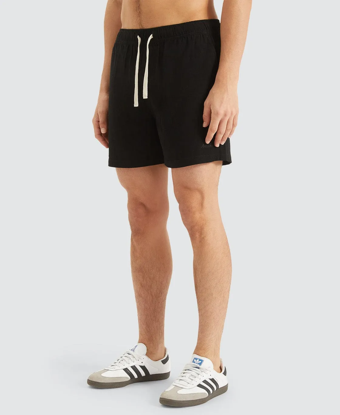 Seaside Linen Shorts - Black