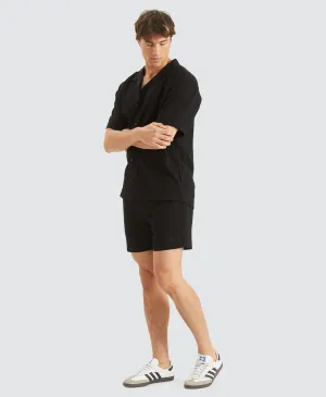 Seaside Linen Shorts - Black