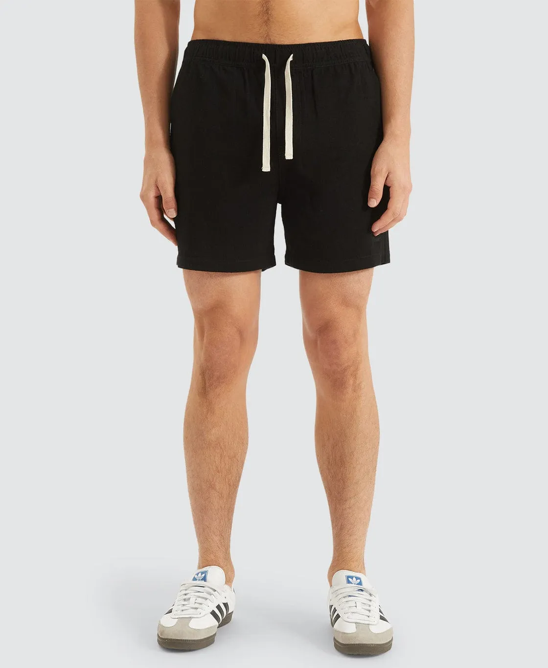 Seaside Linen Shorts - Black