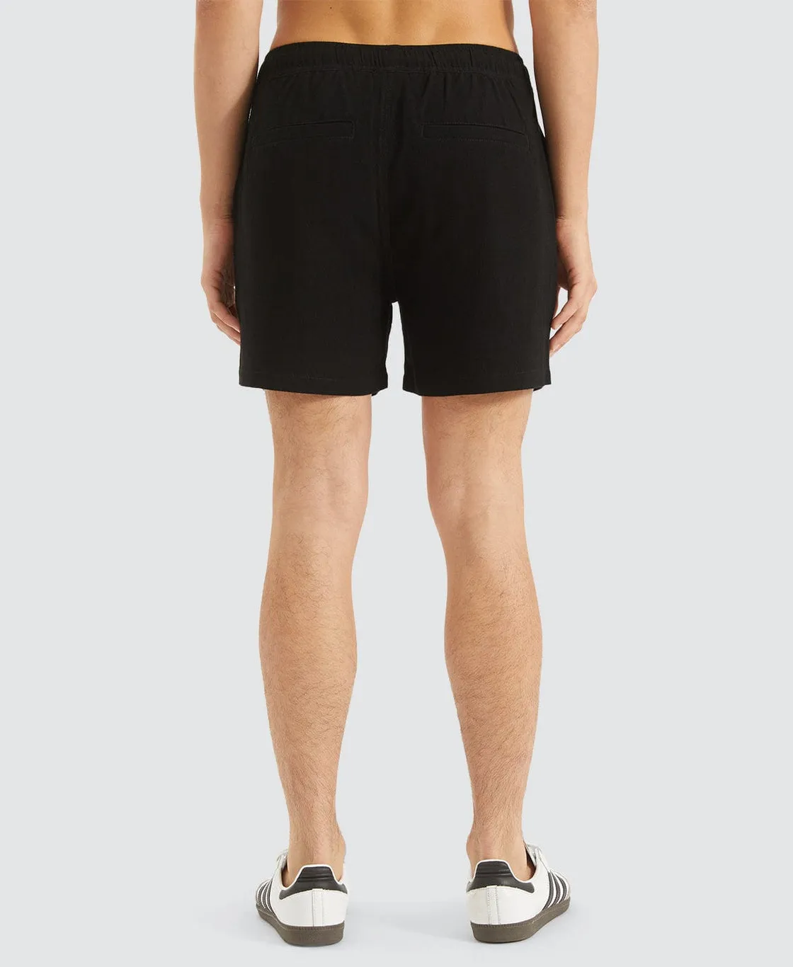 Seaside Linen Shorts - Black