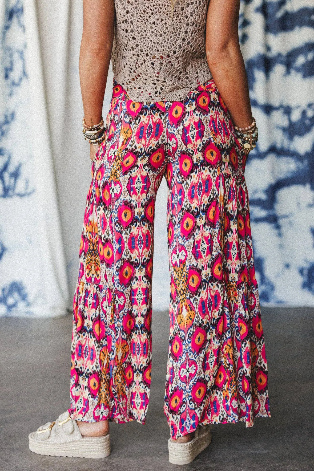 Secret Admirer Printed Pants - Pink Multi