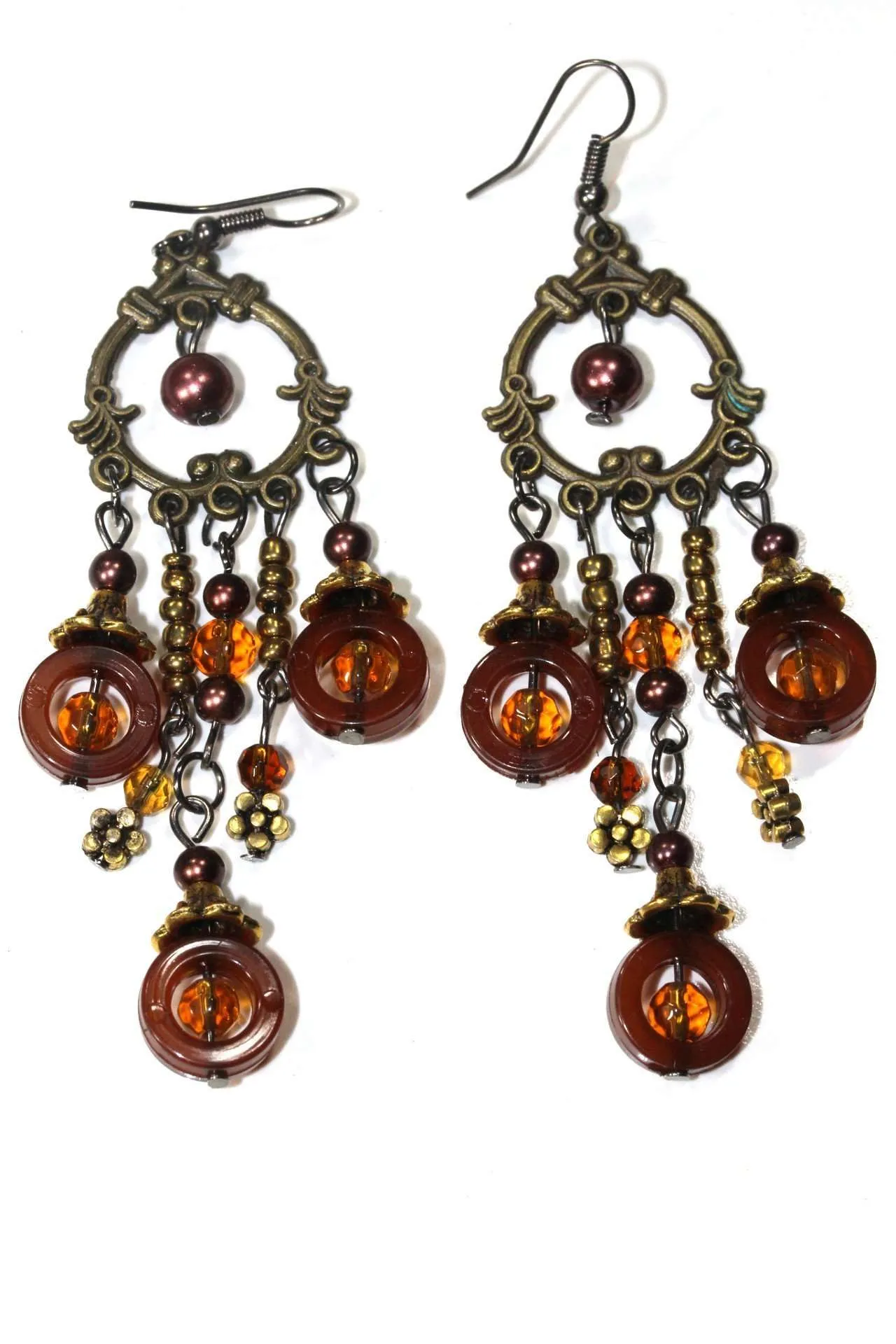 Seed Bead Chandelier Earrings