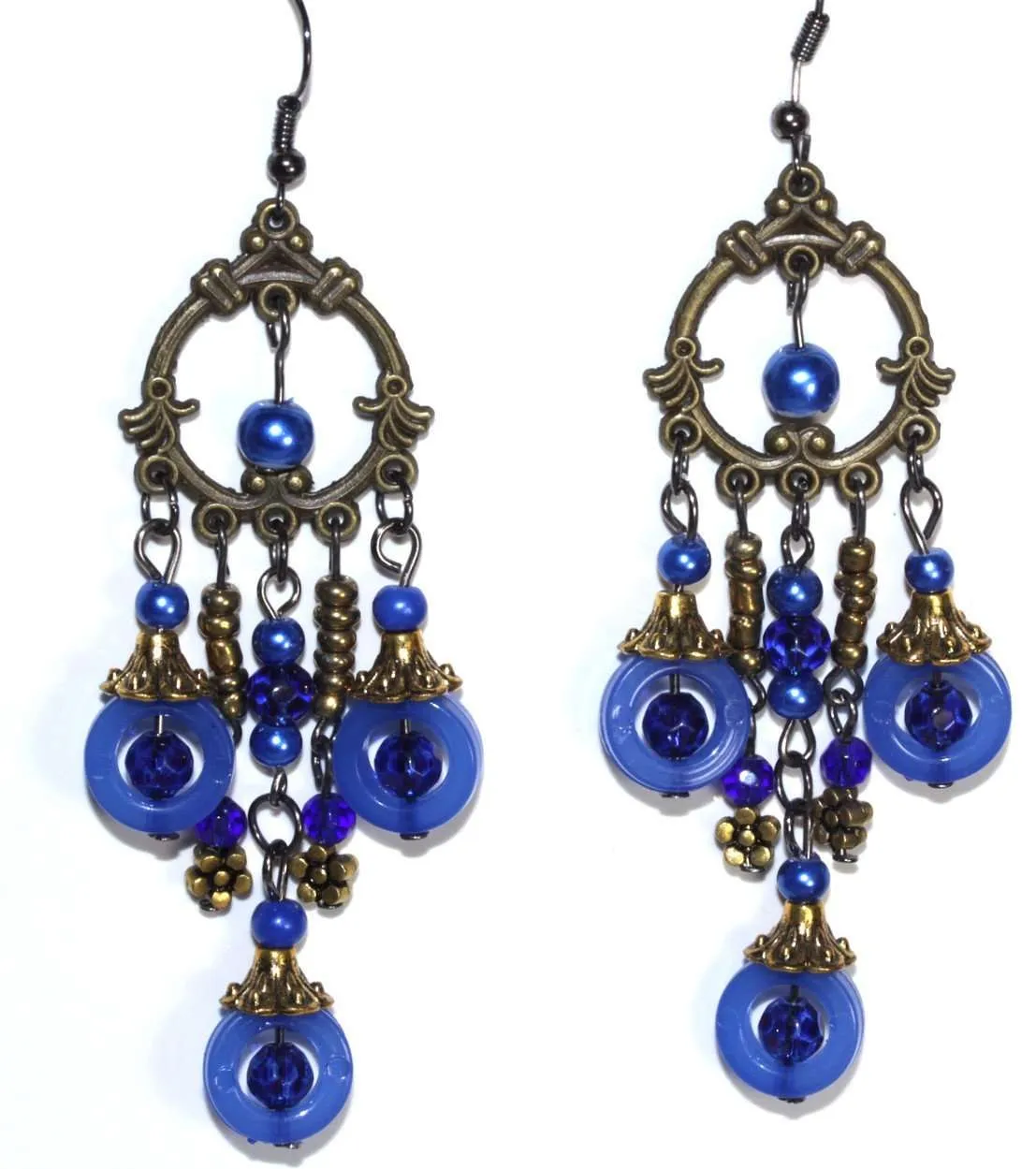 Seed Bead Chandelier Earrings