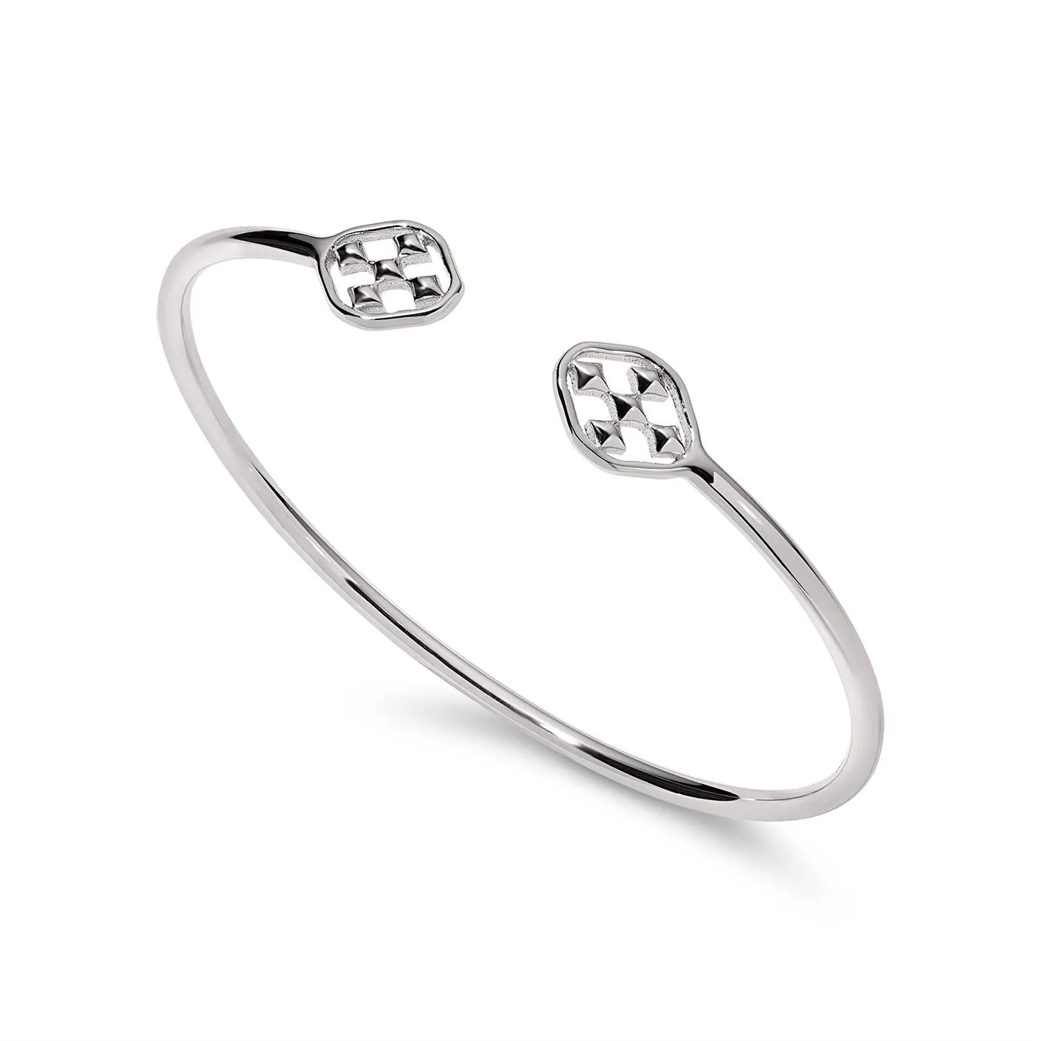 Shield bangle bracelet