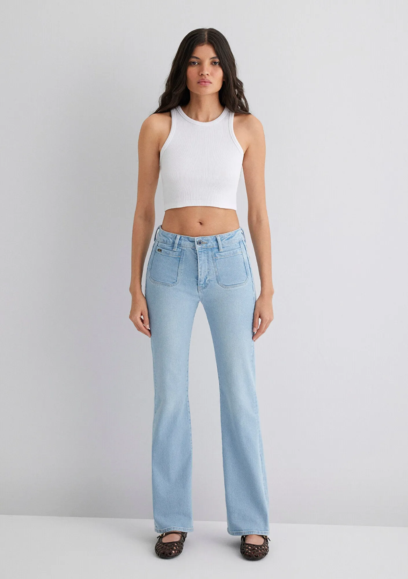 Sierra Light Blue Gold Premium Jean Pants