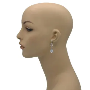 SILVER CRYSTAL CHANDELIER EARRINGS #R2E8_SIL_CRY