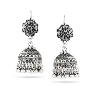 SILVER DOGRA JHUMKA  EARRINGS #SQ312-09 (HF6)