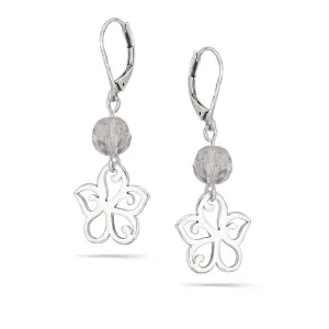 SILVER DROP FLOWER EARRINGS #121SV3301