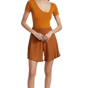 Simon Miller Sutton High-Rise Rib-Knit Shorts