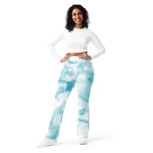 Skies Are Blue Tie Dye Flare Leggings