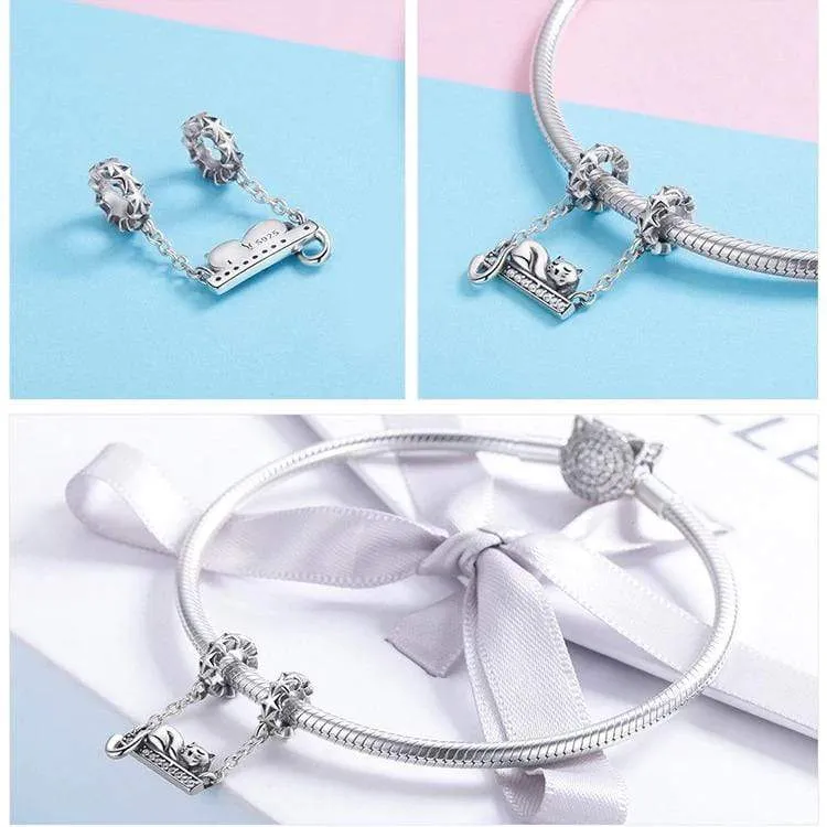 Sleeping Cat Star Charm