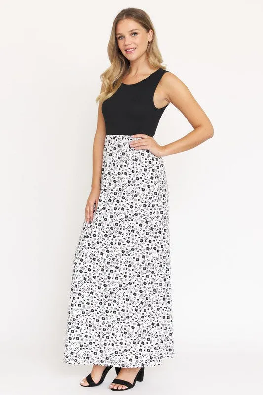 Sleeveless Floral Maxi Dress