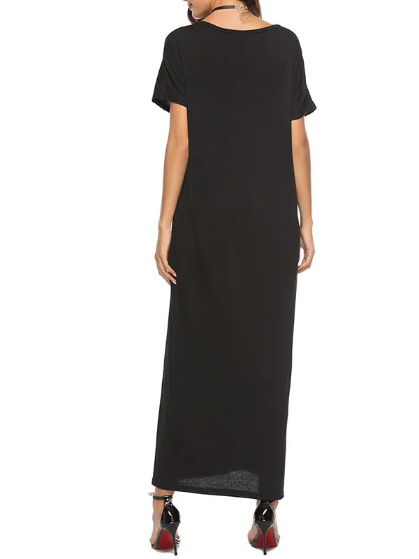 Solid Color Big Swing Women's Dress