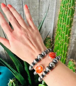 Spiny Oyster Navajo Pearl Cuff