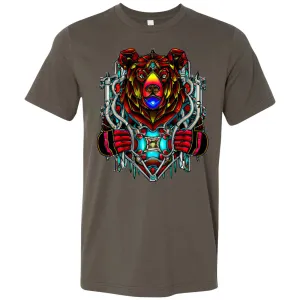 Stained Glass Gothic Cyborg Bear Asst Colors Mens Lightweight Fitted T-Shirt/tee