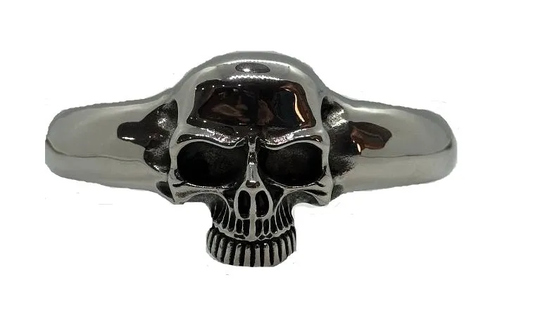 Stainless Steel Big Men's Biker Cuff Skull Bracelet SB223