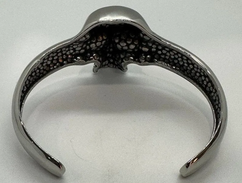 Stainless Steel Big Men's Biker Cuff Skull Bracelet SB223