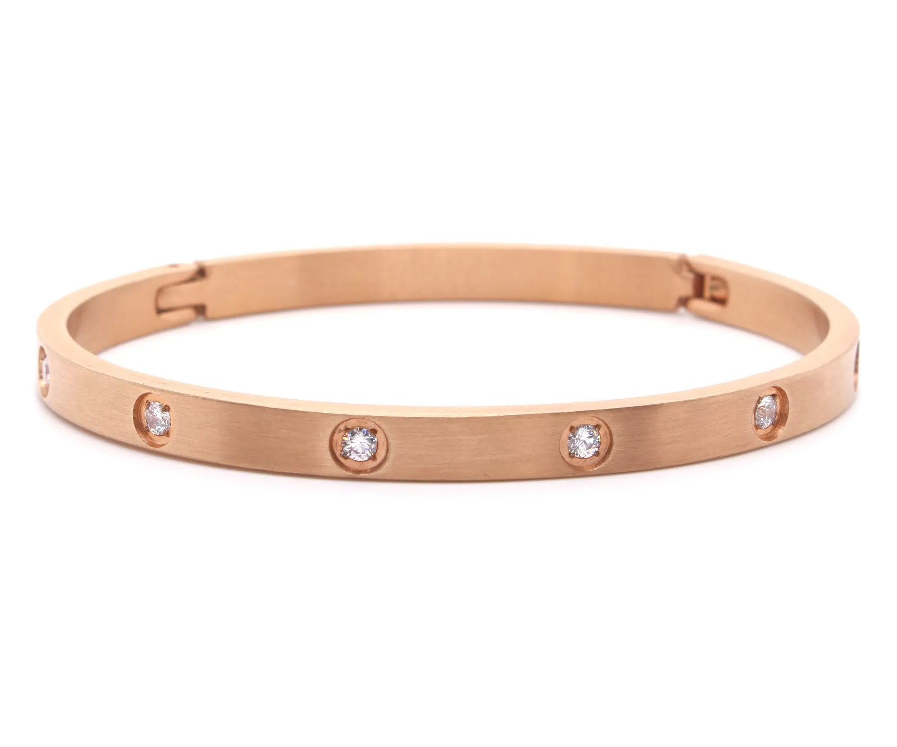 Star Bangle Narrow Rose Gold Bracelet
