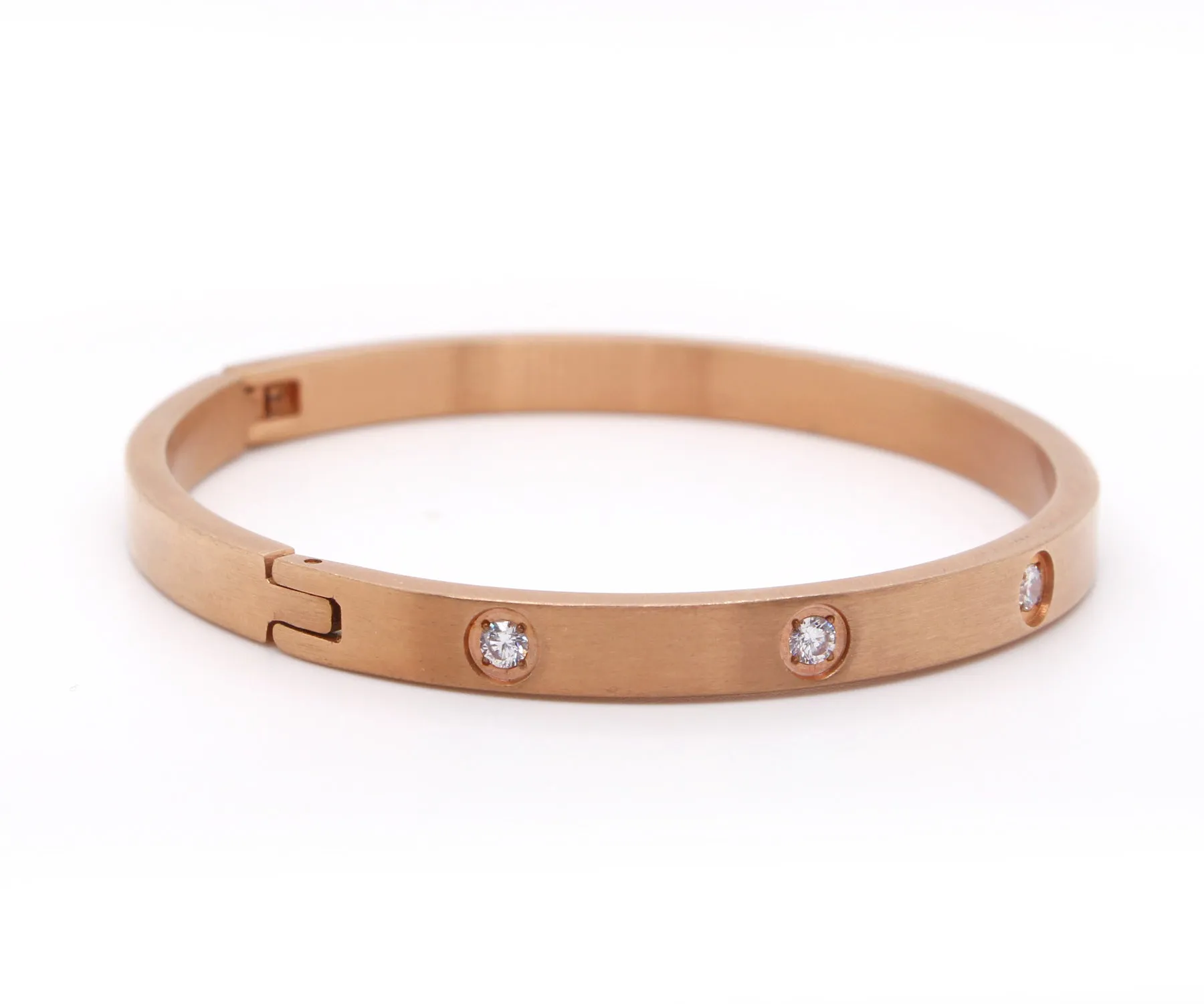 Star Bangle Narrow Rose Gold Bracelet