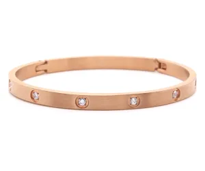 Star Bangle Narrow Rose Gold Bracelet