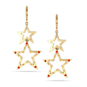 STAR CRYSTAL DROP  EARRINGS #193RD3201 (2D2)