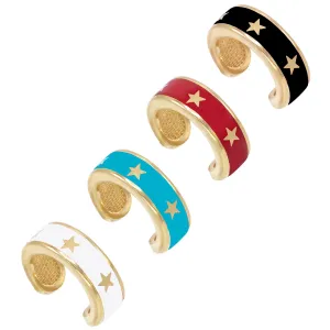 Star Enamel Ear Cuff Set