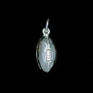 Sterling Silver Rugby Ball Charm or Earrings