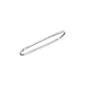 Sterling Silver Square Slip On Bangle