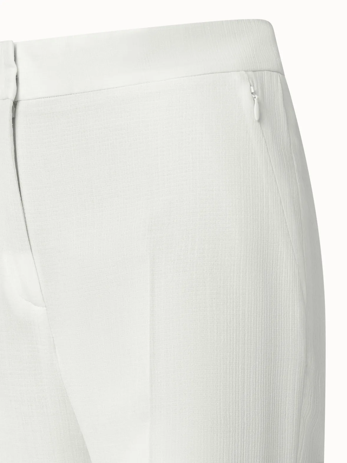 Straight Cotton Silk Double-Face Pants