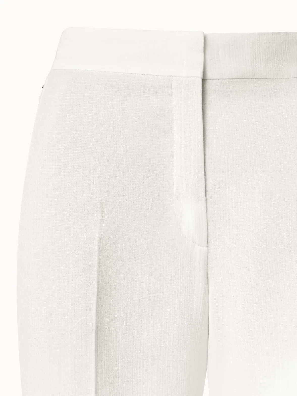 Straight Cotton Silk Double-Face Pants