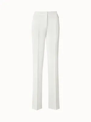 Straight Cotton Silk Double-Face Pants