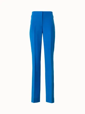 Straight Silk Crêpe Pants