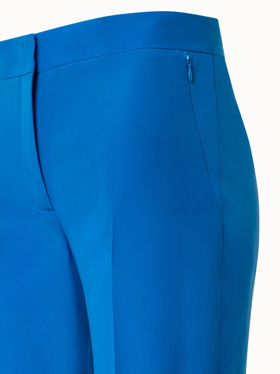 Straight Silk Crêpe Pants