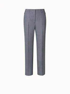Straight Wool Double-Face Pants