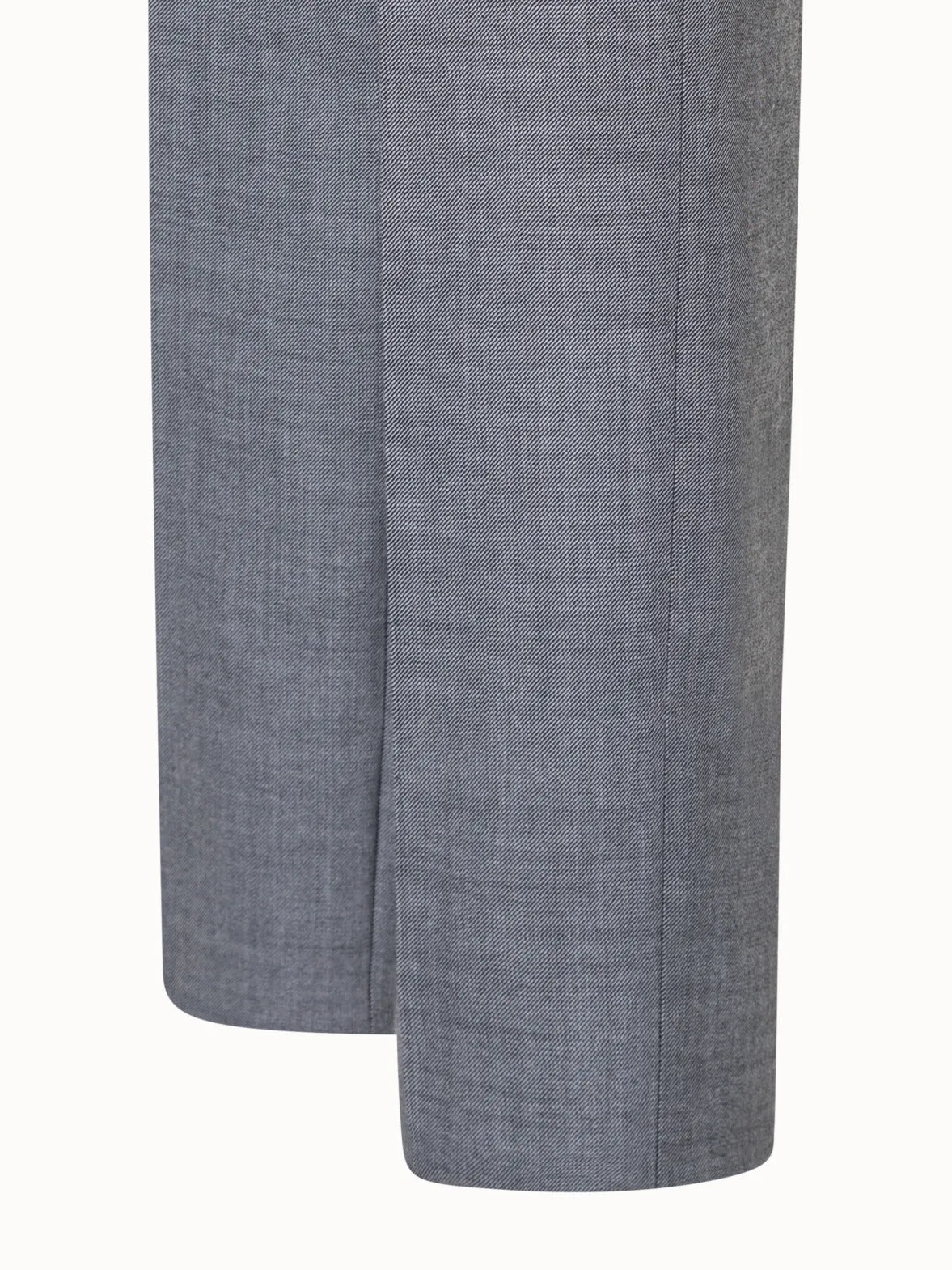 Straight Wool Double-Face Pants